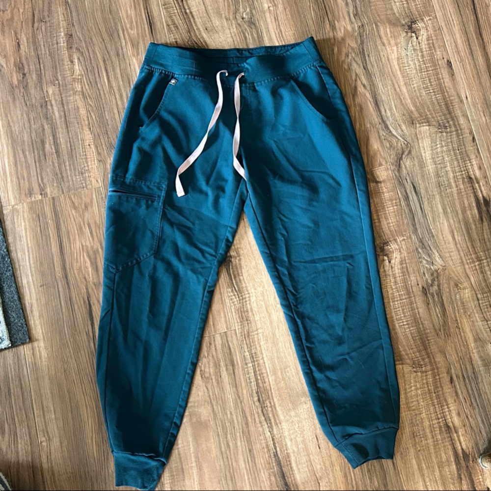 Figs Petite Small Caribbean Blue Scrub Joggers